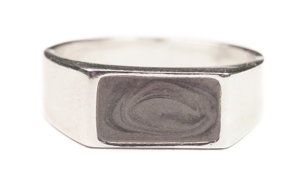 10x7mm Raised Rectangle Ring – Sterling Silver