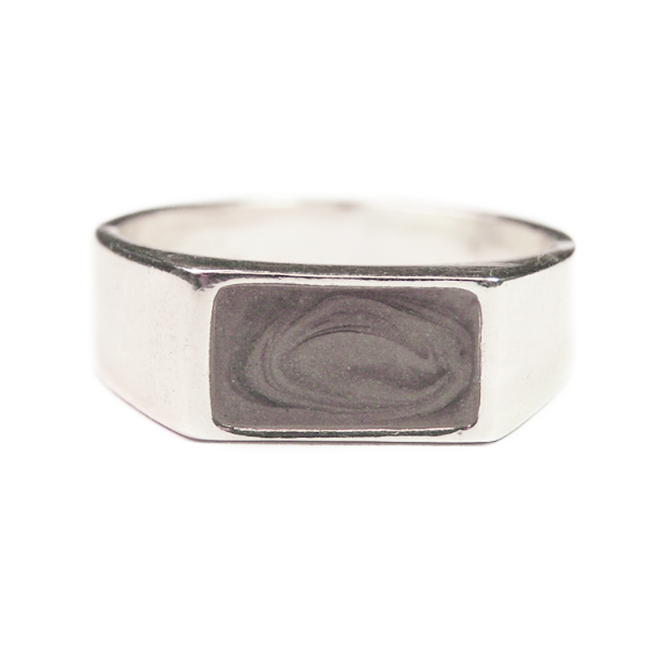 10x7mm Raised Rectangle Ring - Sterling Silver (CBM 304)
