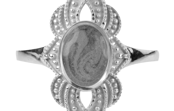 12x10mm WWII Ring – 14K White Gold