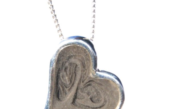 16x15mm Tilted Heart Pendant – Sterling Silver