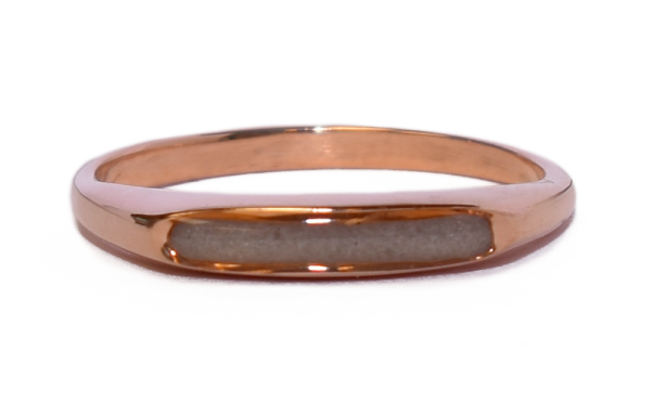 2x13mm Brushed Smooth Band Ring – 14K Rose Gold