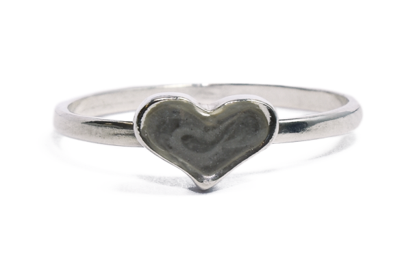 5x8mm Heart  Stacking Ring – Sterling Silver