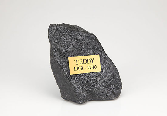Black Rock Urn with Personalization