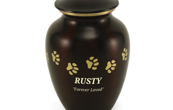 Classic Paw – Brown with Gold Paw Print