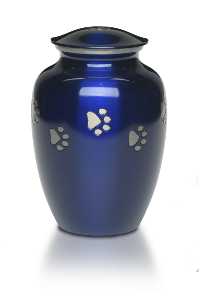Classic Paw - Cobalt Blue with Silver Paw Prints (UBG1655)